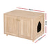 Artiss 2-in-1 Coffee Table Pet House Cat Bed Wooden Side Table 80 x 50 x 55cm
