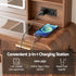 Artiss Dressing Table Vanity Desk LED Lighted Mirror Glass Top 7 Fluted Drawers 120CM Walnut