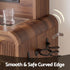 Artiss Dressing Table Vanity Desk LED Lighted Mirror Glass Top 7 Fluted Drawers 120CM Walnut