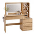 Artiss Dressing Table with LED Mirror, Charging Station & 5 Drawers 140cm Wood