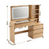 Artiss Dressing Table with LED Mirror, Charging Station & 5 Drawers 140cm Wood