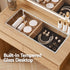 Artiss Dressing Table with LED Mirror, Charging Station & 5 Drawers 140cm Wood