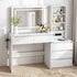 Artiss Dressing Table with LED Mirror, Charging Station & 5 Drawers 140cm White