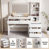Artiss Dressing Table with LED Mirror, Charging Station & 5 Drawers 140cm White
