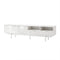 200cm Entertainment Unit – Fluted Design, 2 Cabinets, 2 Drawers, White