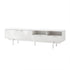 200cm Entertainment Unit – Fluted Design, 2 Cabinets, 2 Drawers, White
