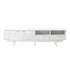 200cm Entertainment Unit – Fluted Design, 2 Cabinets, 2 Drawers, White