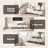 200cm Entertainment Unit – Fluted Design, 2 Cabinets, 2 Drawers, White