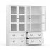 Artiss Buffet Sideboard Cabinets X2 180cm Hutch Storage Kitchen Clear Door White