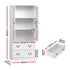Artiss Buffet Sideboard Cabinets X2 180cm Hutch Storage Kitchen Clear Door White
