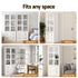 Artiss Buffet Sideboard Cabinets X2 180cm Hutch Storage Kitchen Clear Door White