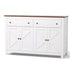 Buffet Sideboard Storage Cabinet Kitchen Cupboard 2 Drawers 140CM White