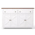 Buffet Sideboard Storage Cabinet Kitchen Cupboard 2 Drawers 140CM White