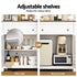Buffet Sideboard Storage Cabinet Kitchen Cupboard 2 Drawers 140CM White