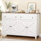 Buffet Sideboard Storage Cabinet Kitchen Cupboard 2 Drawers 140CM White