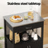 Artiss Kitchen Island Trolley Rolling Serving Cart Storage Drawer Cupboard 60cm