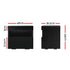Set of 2 LED Bedside Tables with Drawer, Shelf & 16‑Colour Light Remote Control