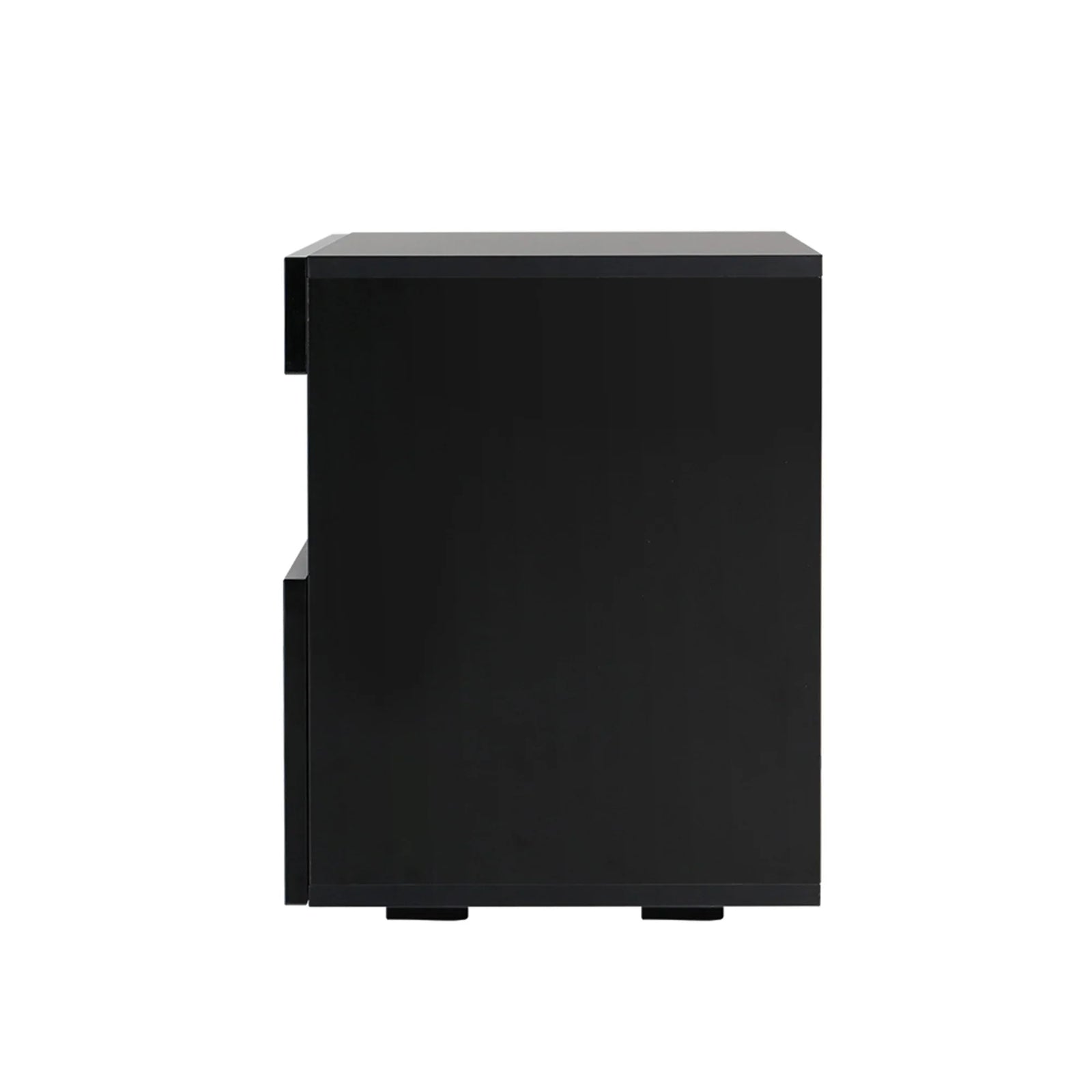 Set of 2 LED Bedside Tables with Drawer, Shelf & 16‑Colour Light Remote Control