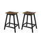 Artiss Bar Stools Set of 2 Kitchen Counter Stools Wooden Industrial Rustic Brown