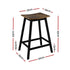 Artiss Bar Stools Set of 2 Kitchen Counter Stools Wooden Industrial Rustic Brown