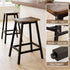 Artiss Bar Stools Set of 2 Kitchen Counter Stools Wooden Industrial Rustic Brown