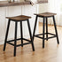 Artiss Bar Stools Set of 2 Kitchen Counter Stools Wooden Industrial Rustic Brown
