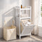 Artiss Bathroom Storage Cabinet Tilt Out Laundry Hamper Tall Organiser White