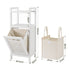 Artiss Bathroom Storage Cabinet Tilt Out Laundry Hamper Tall Organiser White