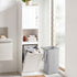 Artiss Tall Bathroom Storage Cabinet with Tilt Out Laundry Hamper White 170cm