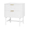 Artiss Bedside Table White – 2‑Drawer MDF Nightstand Bedroom Storage