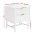 2X Bedside Table White Nightstand 2 Drawers