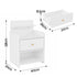 Bedside Table Drawer Charging Station White