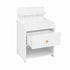 Bedside Table Drawer Charging Station White