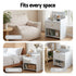 Bedside Table Drawer Charging Station White