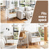 Bedside Table – 2 Drawers, 3 Shelves, Charging Ports, White & Pine