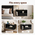 Artiss Floating Bedside Table with Charging Station Black Nightstand 1 Drawer