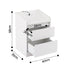 LED Bedside Table – White Nightstand w/ Charging Station & 2 Drawers