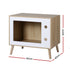 2‑in‑1 Bedside Table & Cat House – MDF/Pine, 60cm, Pine/White