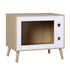 2‑in‑1 Bedside Table & Cat House – MDF/Pine, 60cm, Pine/White