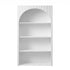 Artiss 4-Tier Arched Bookshelf, White MDF & Birch Wood, 20kg Per Shelf
