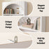 Artiss 4-Tier Arched Bookshelf, White MDF & Birch Wood, 20kg Per Shelf