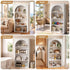 Artiss 4-Tier Arched Bookshelf, White MDF & Birch Wood, 20kg Per Shelf