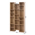 Artiss Bookshelf Display Shelves CD DVD Storage Rack Tall Bookcase Oak