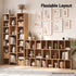 Artiss Bookshelf Display Shelves CD DVD Storage Rack Tall Bookcase Oak