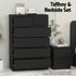 6 Chest of Drawers Tallboy PEPE Black