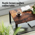 Artiss Coffee Table 2-Tier Rustic Brown 104CM