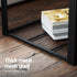 Artiss Coffee Table 2-Tier Rustic Brown 104CM