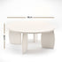 Artiss Round Coffee Table High-Gloss Center Table Minimalist Living Room Furniture 78x35cm Cream White