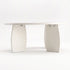 Artiss Round Coffee Table High-Gloss Center Table Minimalist Living Room Furniture 78x35cm Cream White