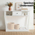 Artiss Console Table Entryway Hallway Sofa Side Table Drawer Shelf 100CM White